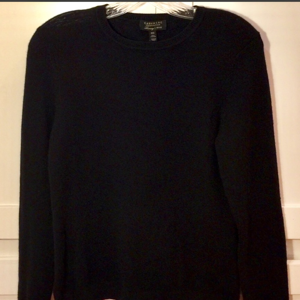 Charter Club Black 100% Cashmere sweater, Petite S
